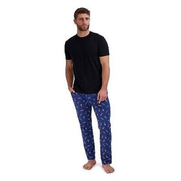 Hanes Premium Men's 2pk‎ Hot Sauce Food Print Pajama Set Size XL NWT - Picture 1 of 2